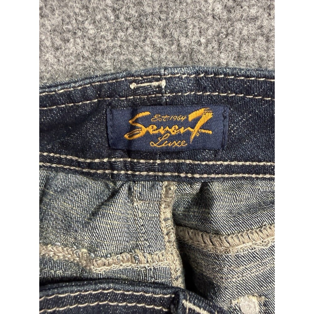 Seven7 Women’s Dark Blue Denim Luxury Jean Capris – Size 16 – Stretch – NWT - Picture 7 of 11